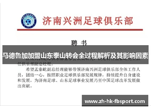 马德鲁加加盟山东泰山转会全过程解析及其影响因素